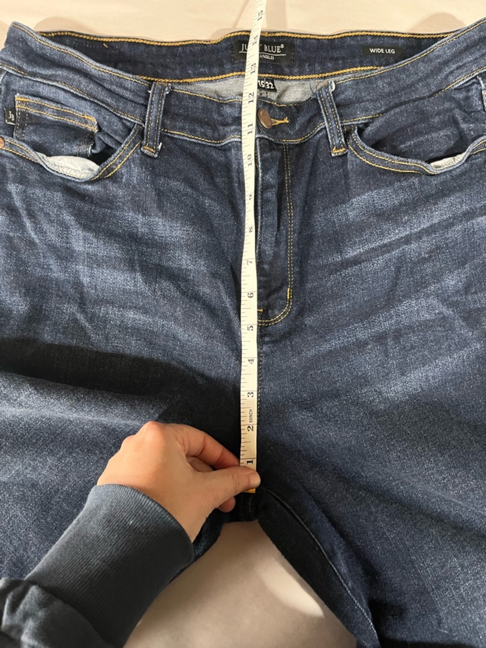 Judy Blue Dark Wash Wide Leg Cropped Jeans 15/32 - Picture 11 of 12